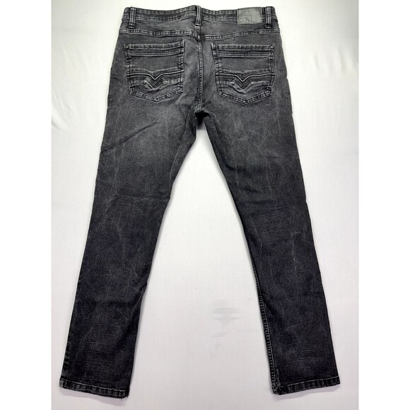 Artful REBEL 36x30‎ Men Straight Leg Black Stretch Denim Jean Cotton Blend Goth - Picture 12 of 16